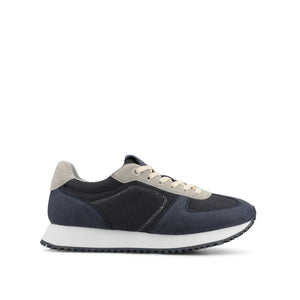 FLOW CASUAL LACE UP SNEAKERS - Navy Nubuck