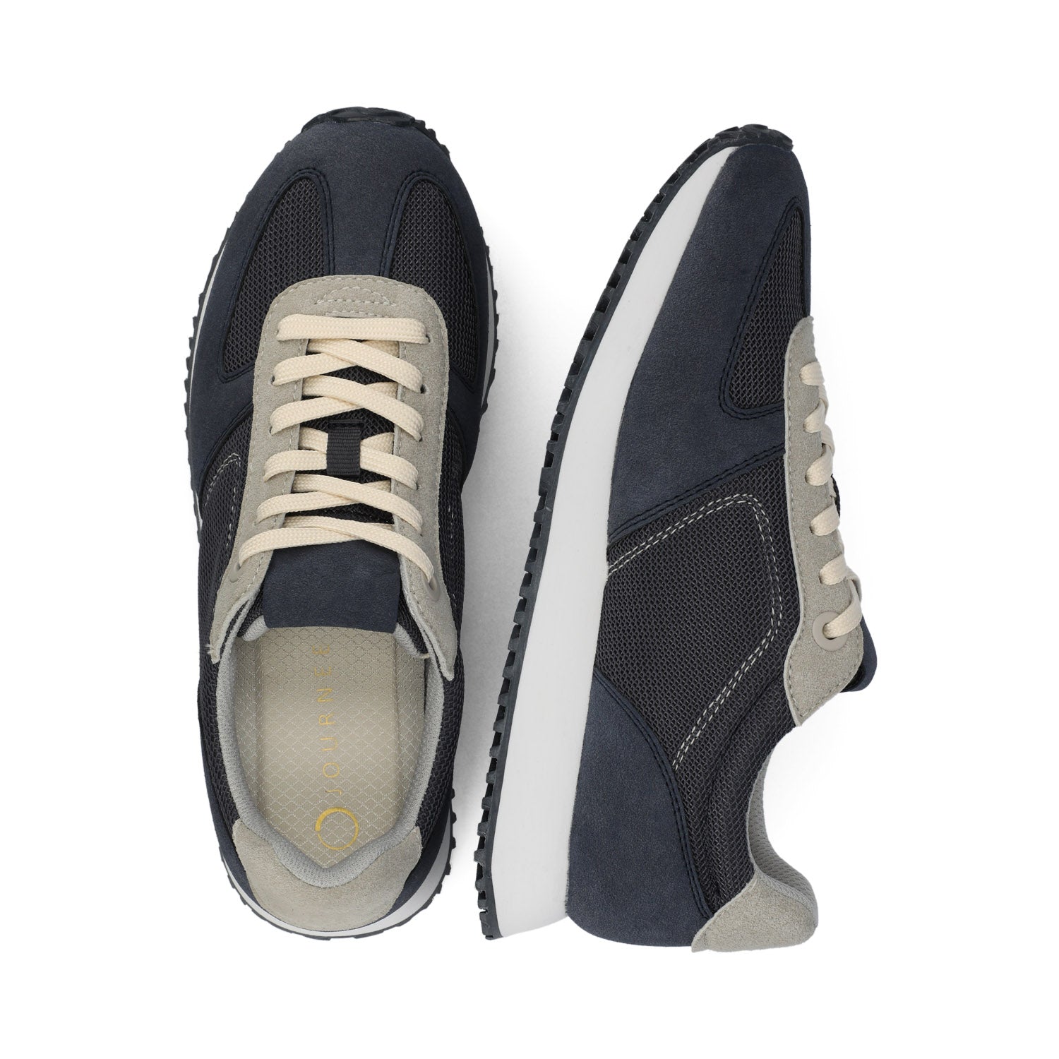 FLOW CASUAL LACE UP SNEAKERS - Navy Nubuck