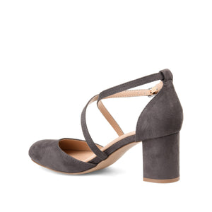 FOSTER D'ORSAY PUMP HEELS IN FAUX SUEDE - Grey