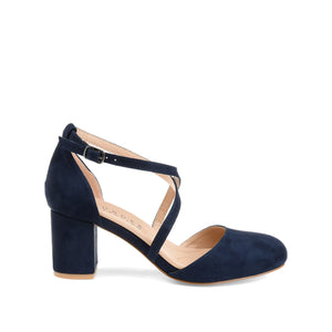 FOSTER D'ORSAY PUMP HEELS IN FAUX SUEDE - Navy Nubuck
