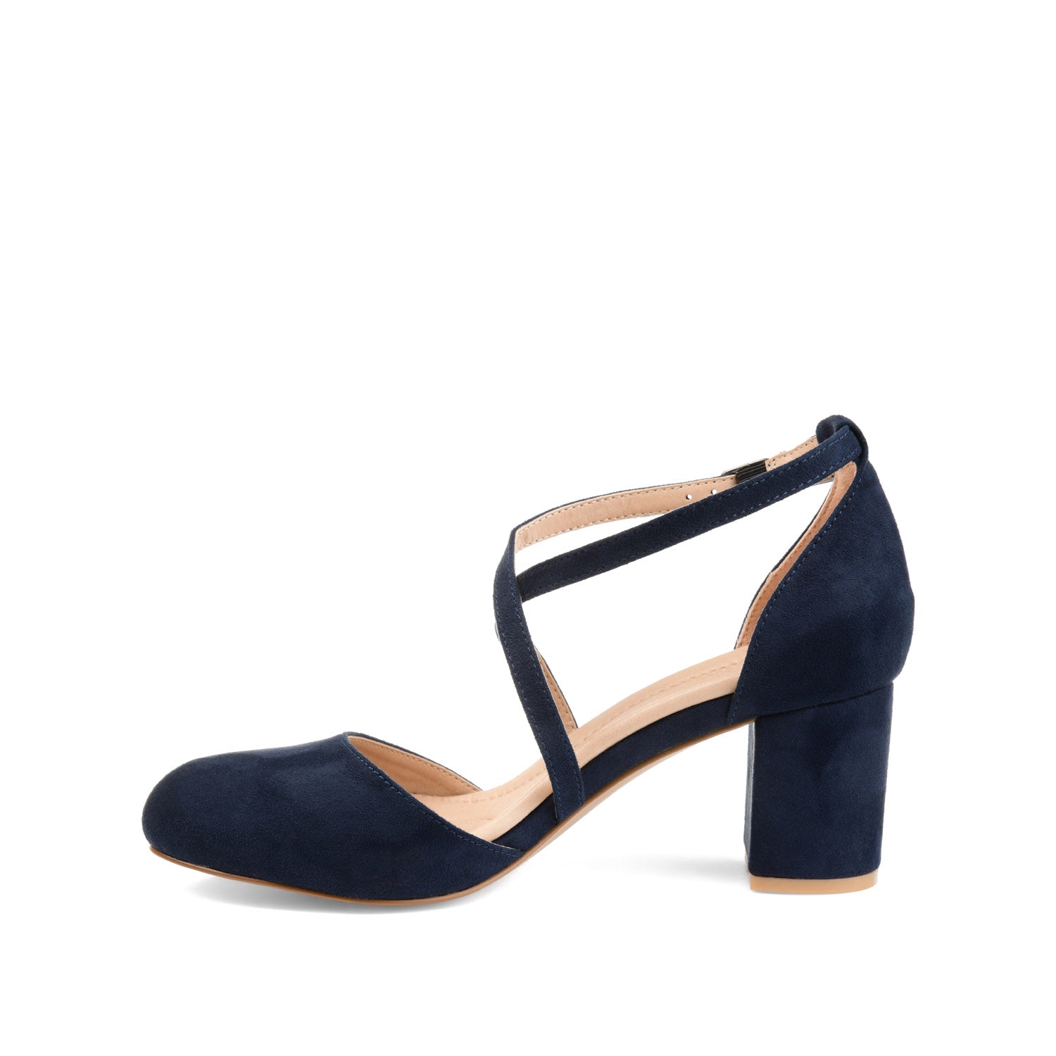 FOSTER D'ORSAY PUMP HEELS IN FAUX SUEDE - Navy Nubuck