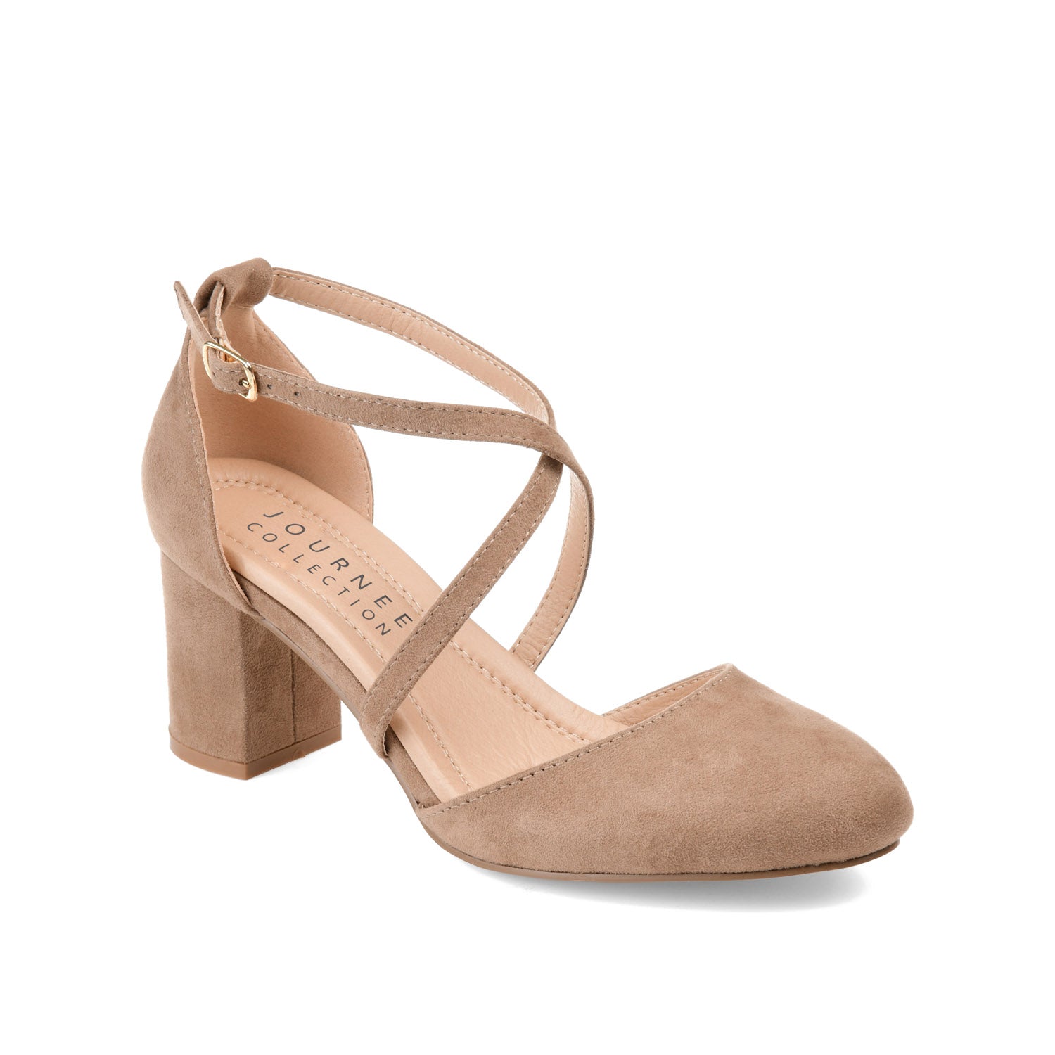 FOSTER D'ORSAY PUMP HEELS IN FAUX SUEDE - Taupe