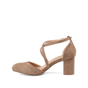 FOSTER D'ORSAY PUMP HEELS IN FAUX SUEDE - Taupe