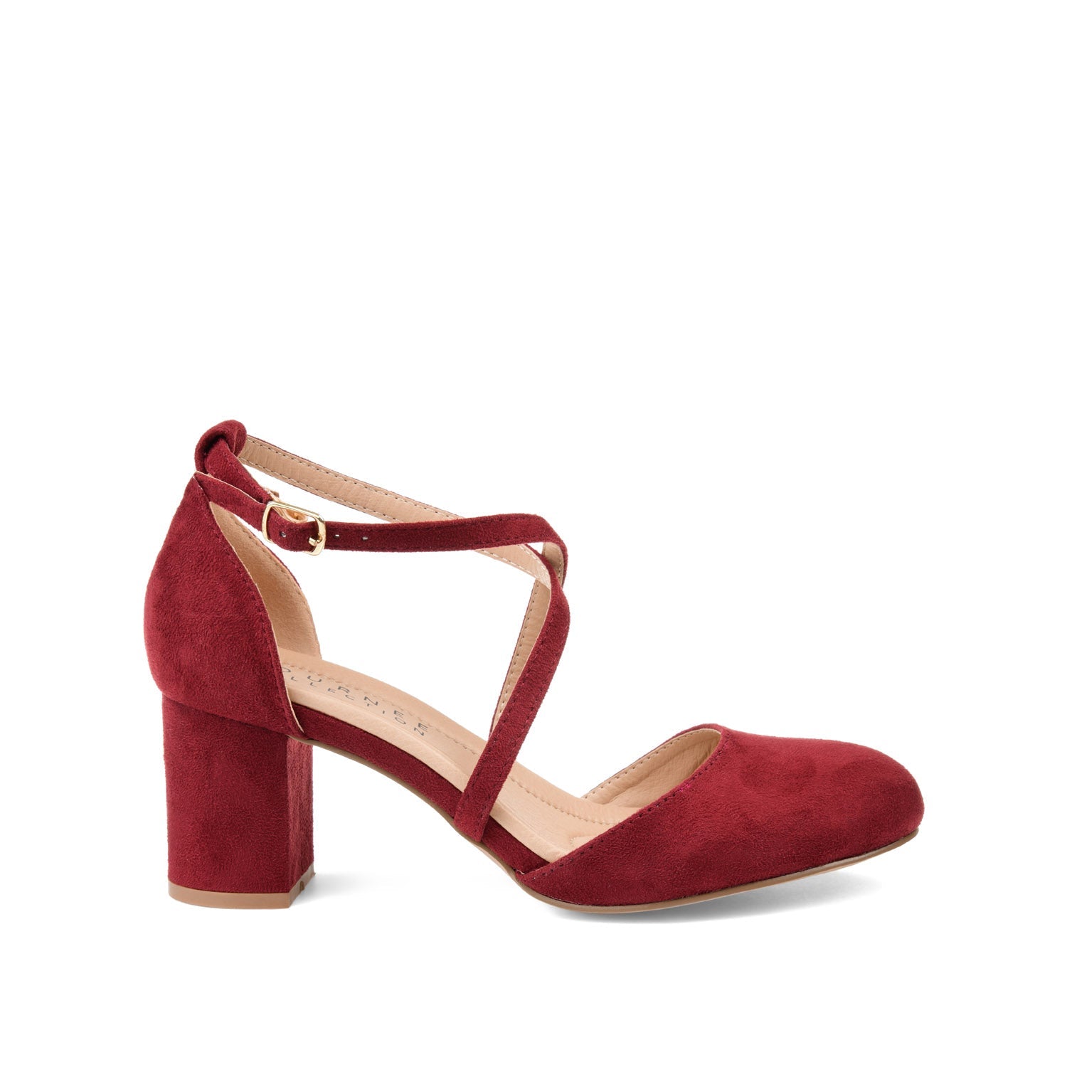FOSTER D'ORSAY PUMP HEELS IN FAUX SUEDE - Wine