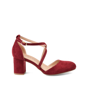 FOSTER D'ORSAY PUMP HEELS IN FAUX SUEDE - Wine