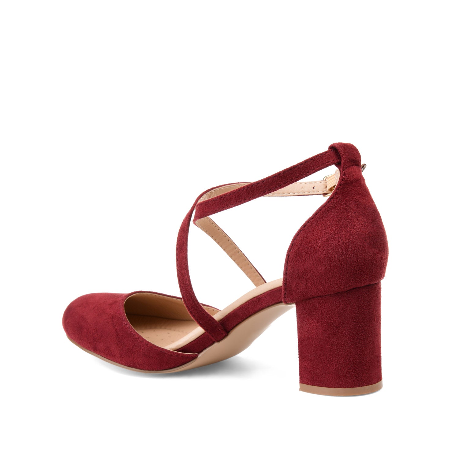 FOSTER D'ORSAY PUMP HEELS IN FAUX SUEDE - Wine