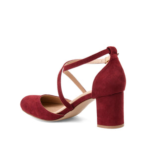 FOSTER D'ORSAY PUMP HEELS IN FAUX SUEDE - Wine