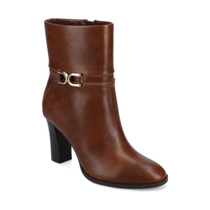 FREYJA ANKLE BOOTIE - Cognac Smooth