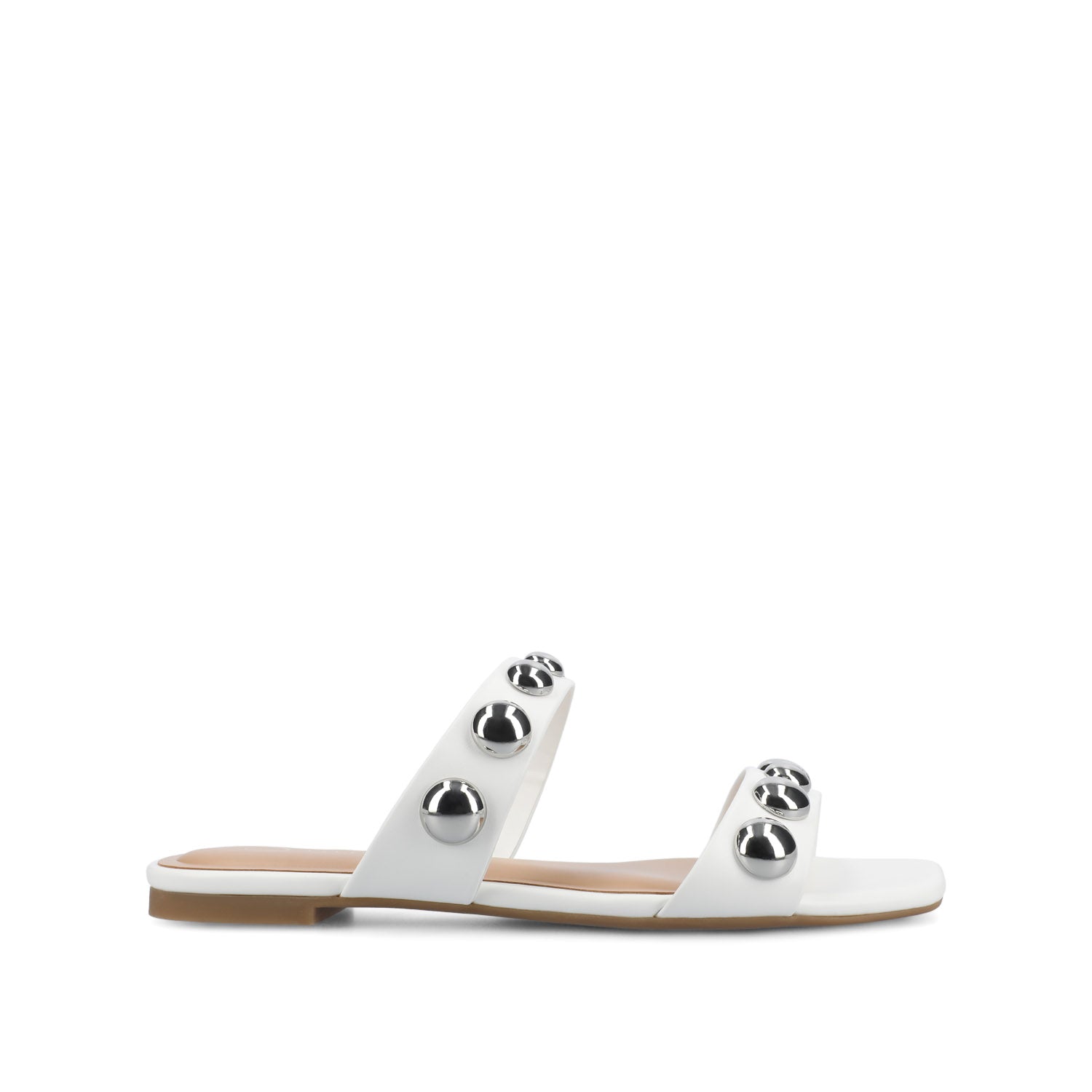 FRIDA SLIP ON SANDALS - White/Silver