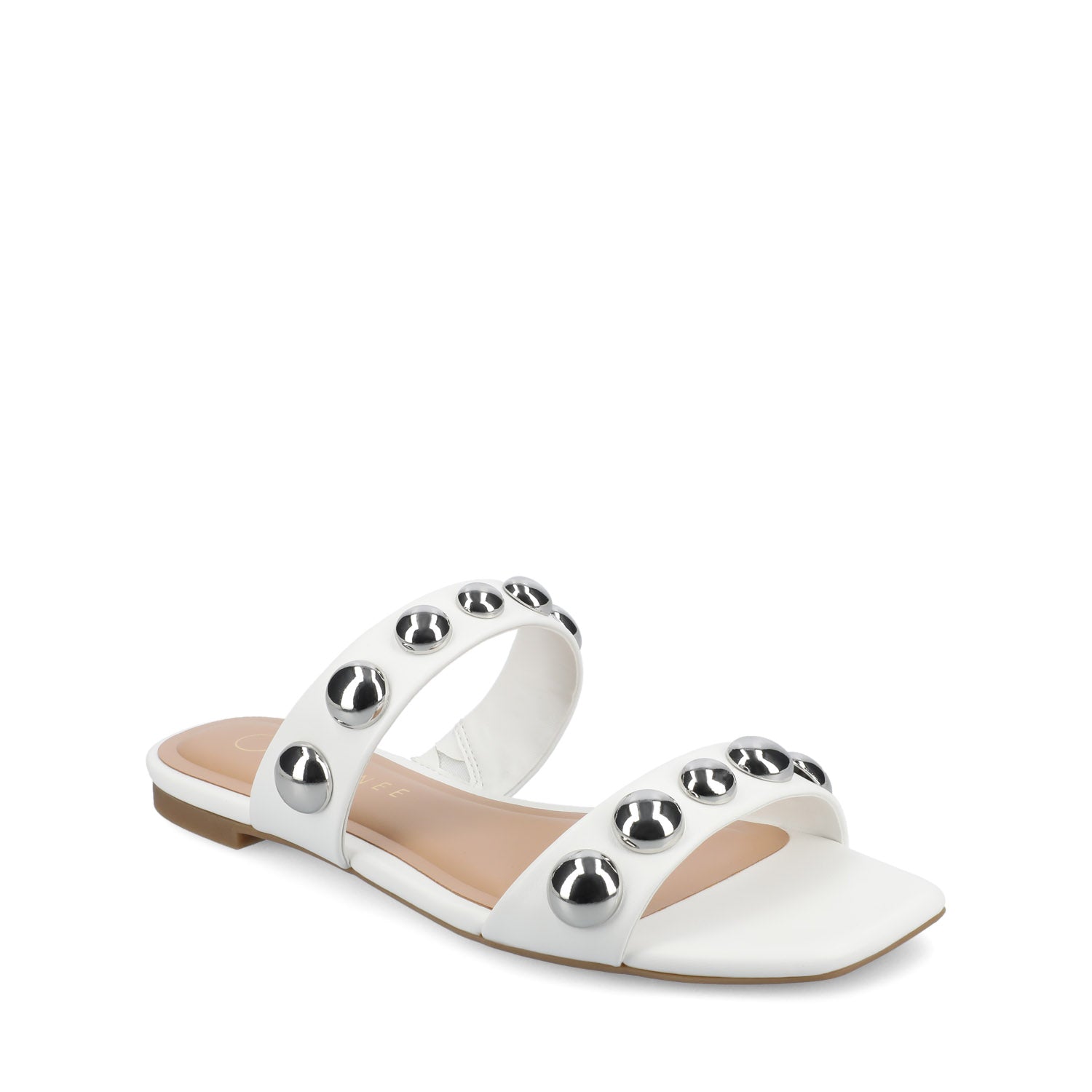 FRIDA SLIP ON SANDALS - White/Silver