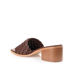 FYLICIA HEELED SANDALS IN VEGAN LEATHER - Brown