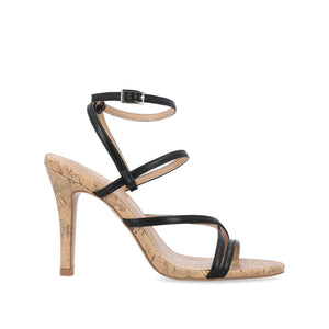 FYLISSA HEELED SANDALS IN VEGAN LEATHER - Black