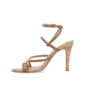 FYLISSA HEELED SANDALS IN VEGAN LEATHER - Tan