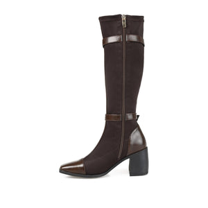 GAIBREE STRETCHY BOOTS IN X-WIDE CALF - Chocolate