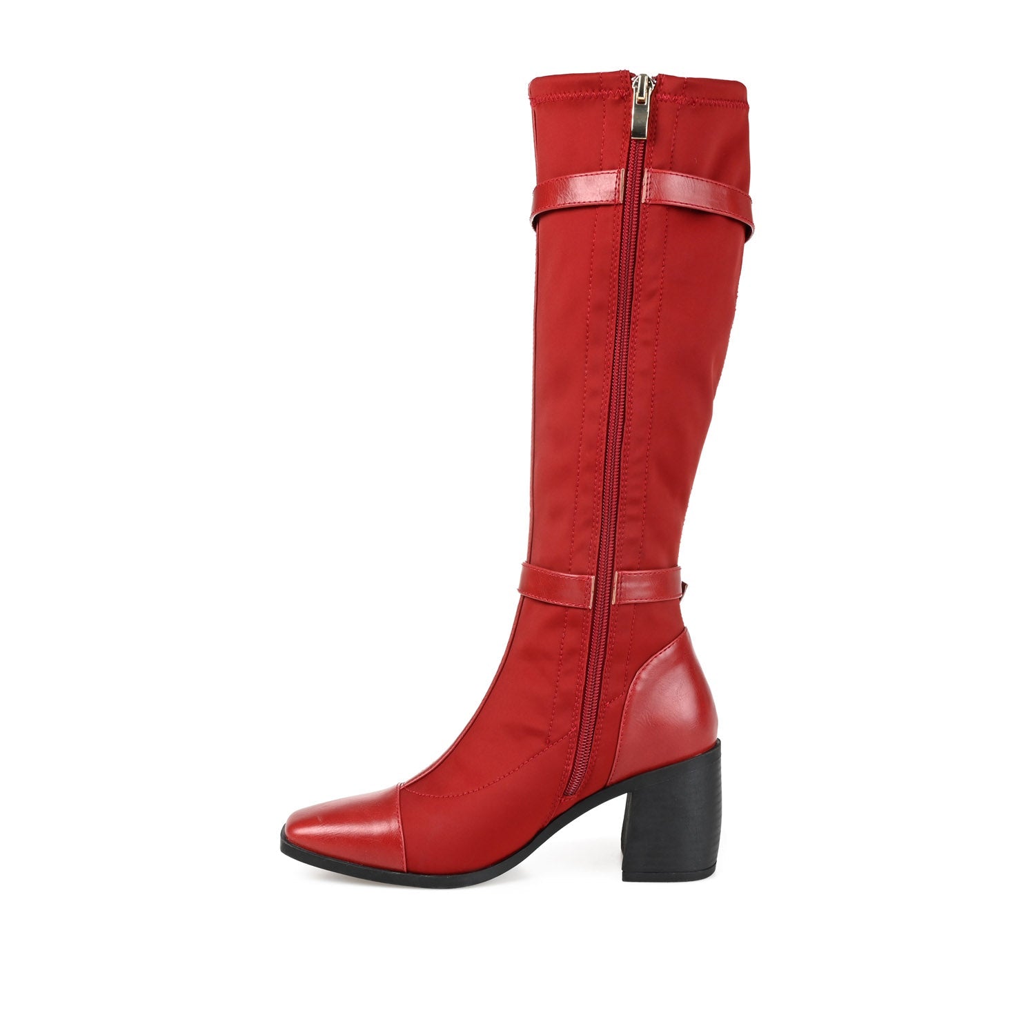 GAIBREE STRETCHY BOOTS IN WIDE CALF - Red