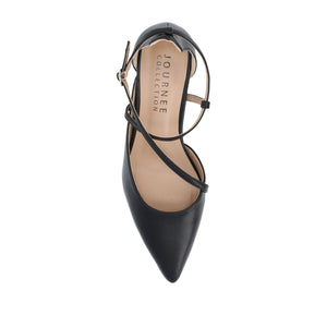 GALVINN LOW BLOCK HEELS IN WIDE - Black PU