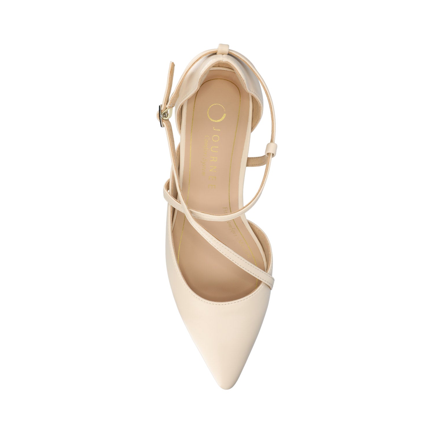 GALVINN LOW BLOCK HEELS IN VEGAN LEATHER - Bone PU