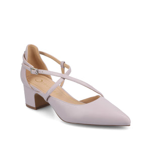 GALVINN LOW BLOCK HEELS IN WIDE - Lilac PU
