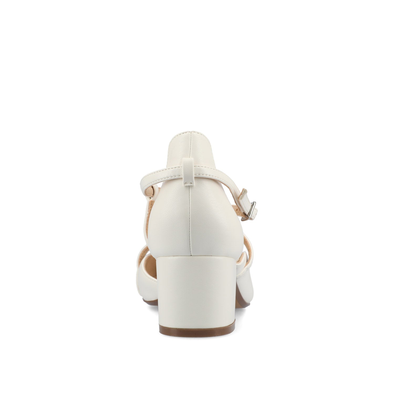 GALVINN LOW BLOCK HEELS IN WIDE - White