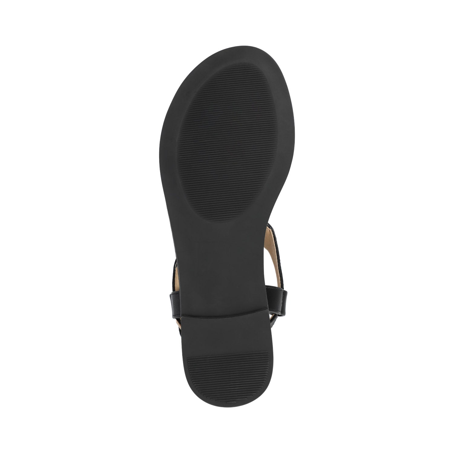 GENEVIVE T-STRAP SANDALS IN VEGAN LEATHER - Black