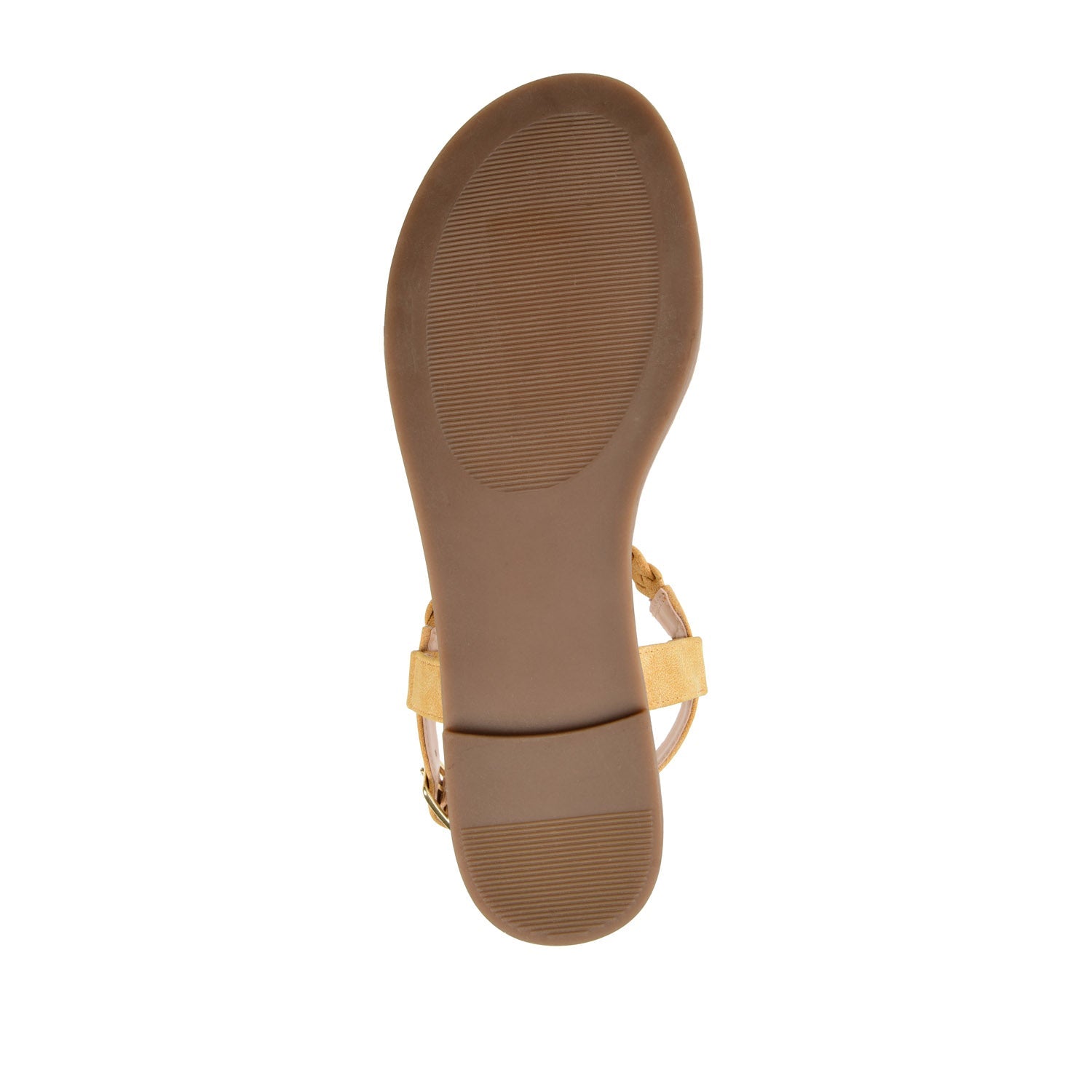 GENEVIVE T-STRAP SANDALS IN VEGAN LEATHER - Mustard2 PU
