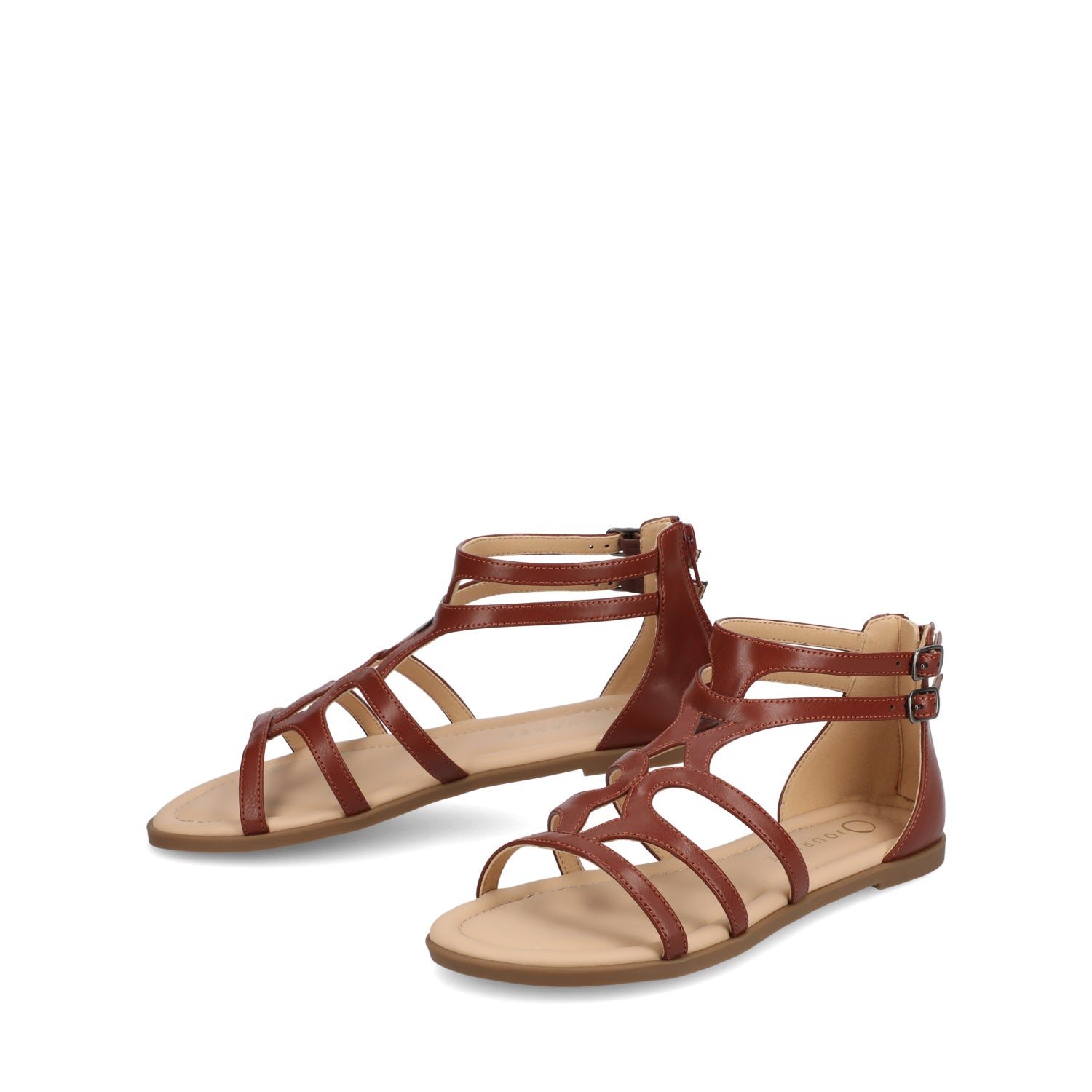 GENNEVA GLADIATOR SANDALS - Brown PU
