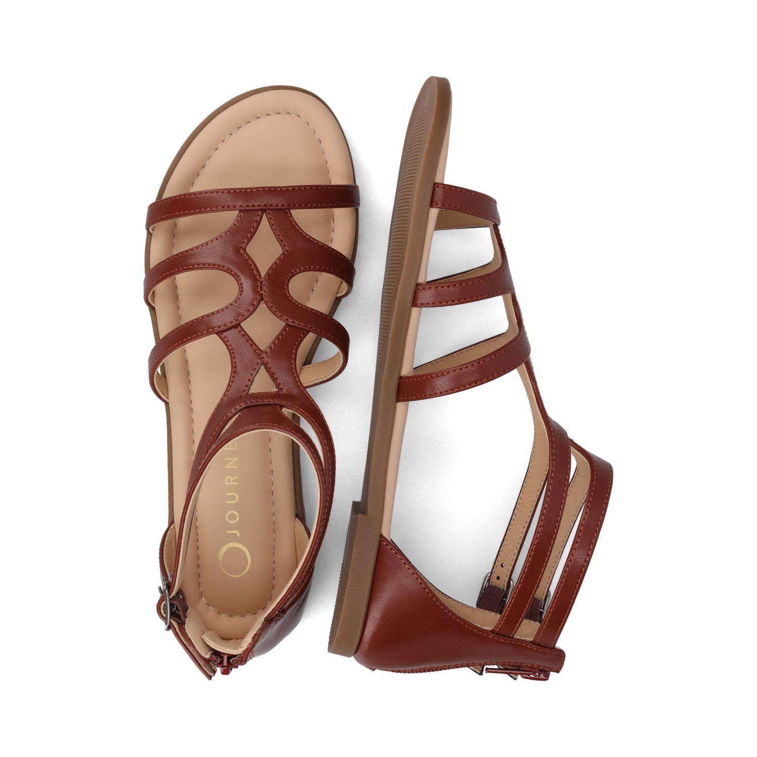GENNEVA GLADIATOR SANDALS - Brown PU