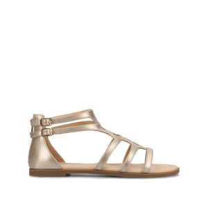 GENNEVA FLAT SANDALS IN WIDE - Champagne PU
