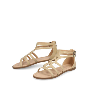 GENNEVA FLAT SANDALS IN WIDE - Taupe PU