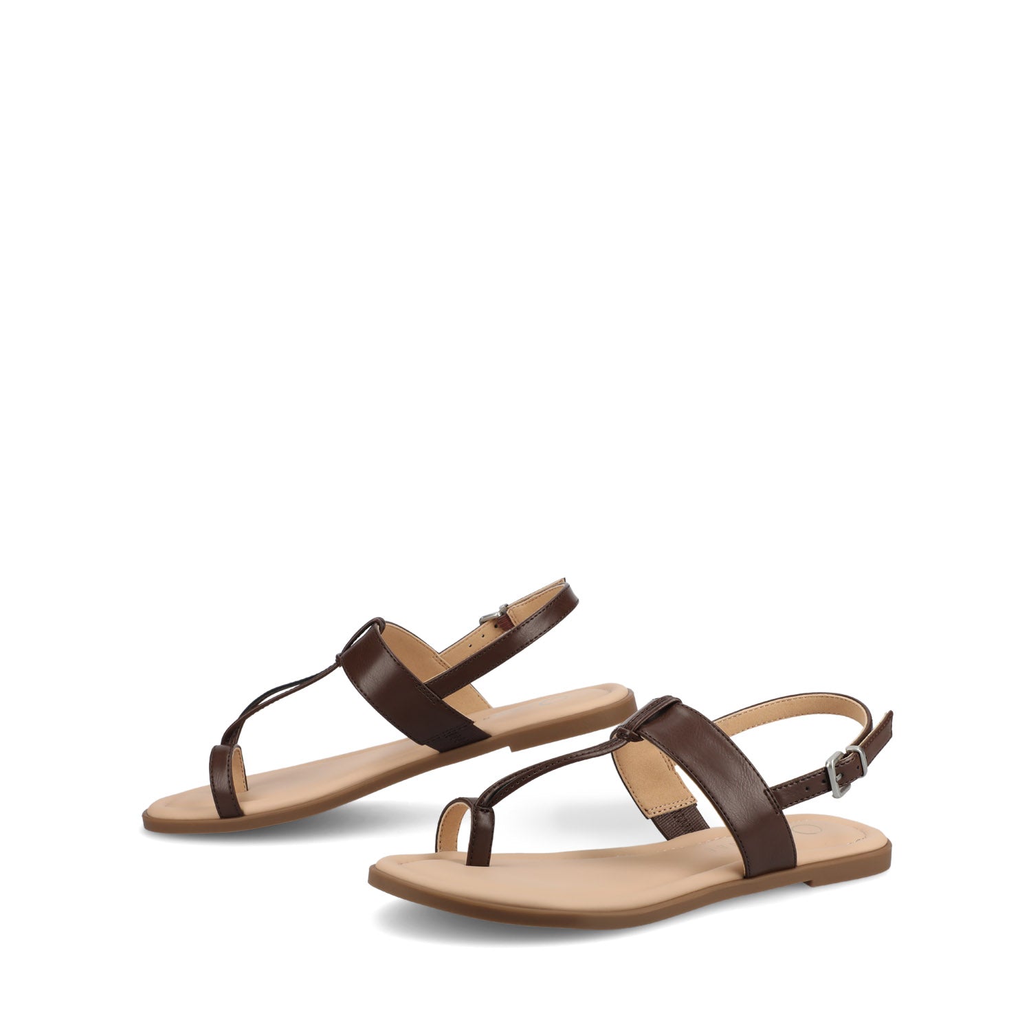 GERRA SANDALS IN VEGAN LEATHER - Brown PU