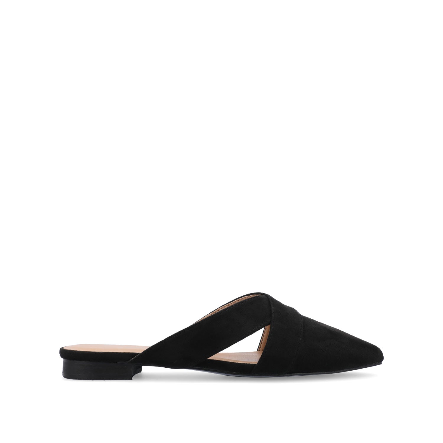GIADA MULE FLATS IN FAUX SUEDE - Black