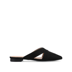 GIADA MULE FLATS IN FAUX SUEDE - Black