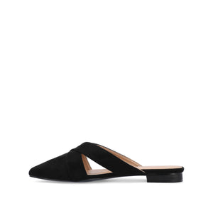 GIADA MULE FLATS IN FAUX SUEDE - Black
