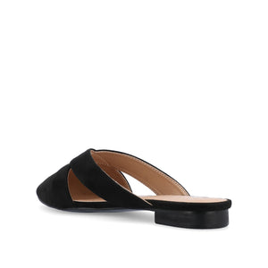 GIADA MULE FLATS IN FAUX SUEDE - Black