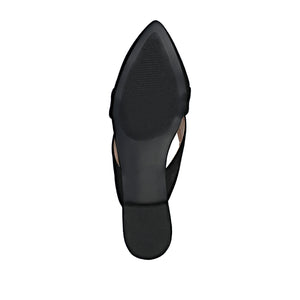 GIADA MULE FLATS IN FAUX SUEDE - Black