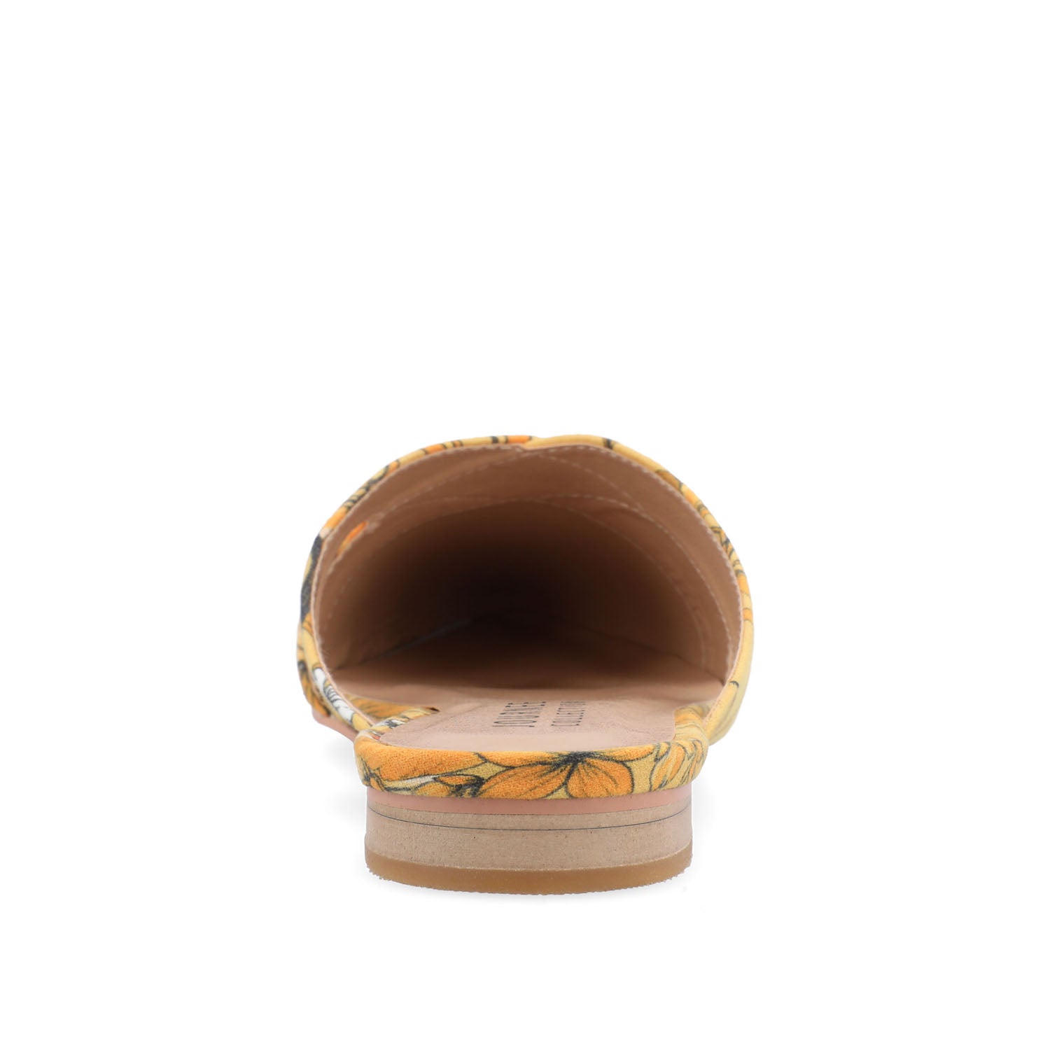 GIADA MULE FLATS IN FAUX SUEDE - Yellow Floral Faux