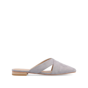 GIADA MULE FLATS IN FAUX SUEDE - Grey