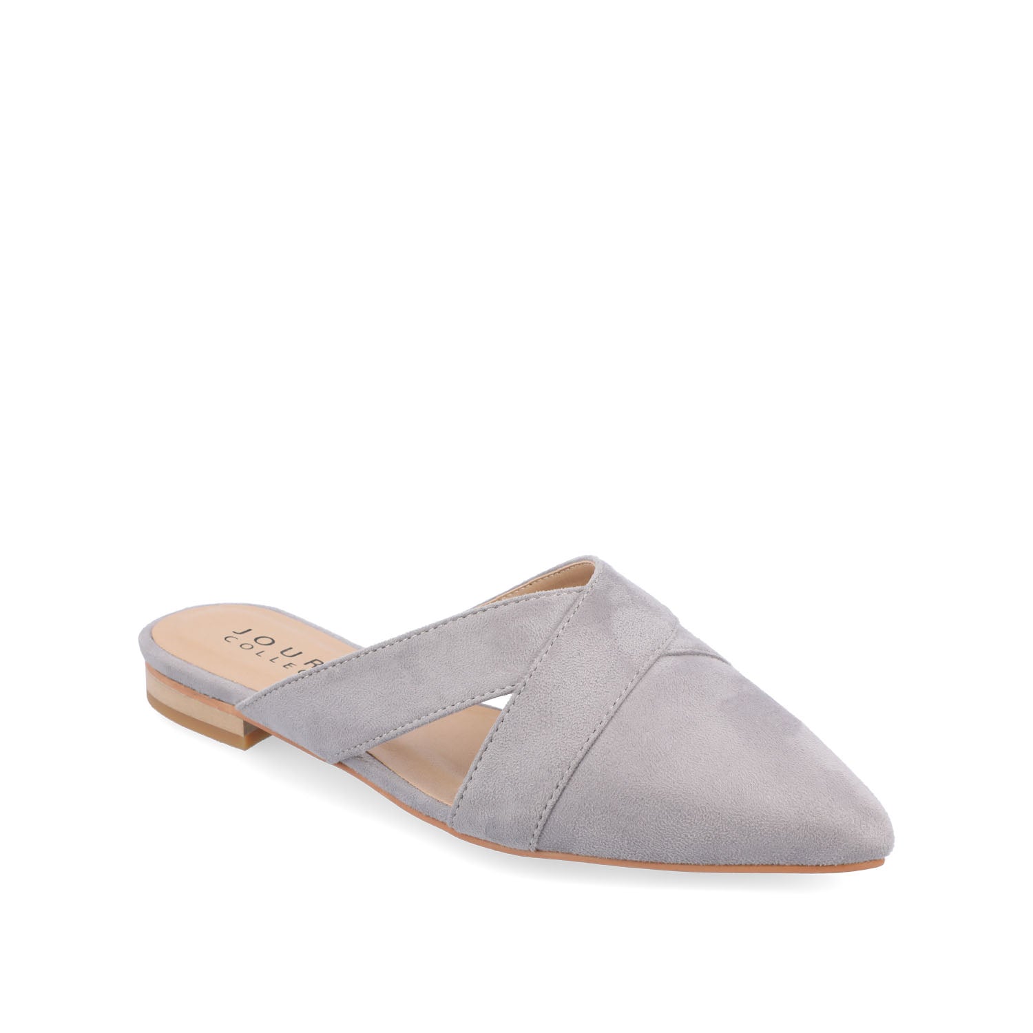 GIADA MULE FLATS IN FAUX SUEDE - Grey
