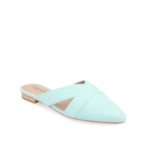 GIADA MULE FLATS IN FAUX SUEDE - Mint