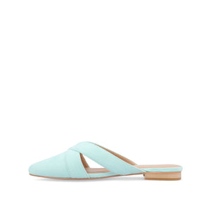 GIADA MULE FLATS IN FAUX SUEDE - Mint
