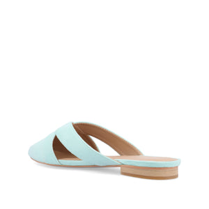 GIADA MULE FLATS IN FAUX SUEDE - Mint