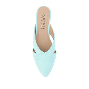 GIADA MULE FLATS IN FAUX SUEDE - Mint