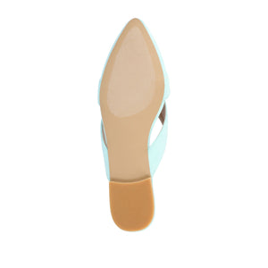 GIADA MULE FLATS IN FAUX SUEDE - Mint