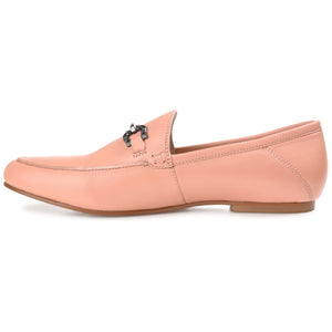 GIIA HORSE BIT LOAFER FLATS IN LEATHER - Peach