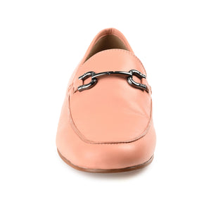 GIIA HORSE BIT LOAFER FLATS IN LEATHER - Peach