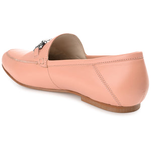 GIIA HORSE BIT LOAFER FLATS IN LEATHER - Peach