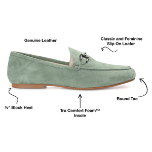 GIIA CRASH BACK HORSE BIT LOAFER FLAT - Green