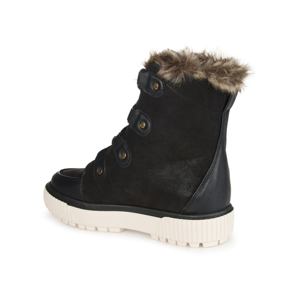 GLACIER LACE-UP SNOW BOOTS IN FAUX SUEDE