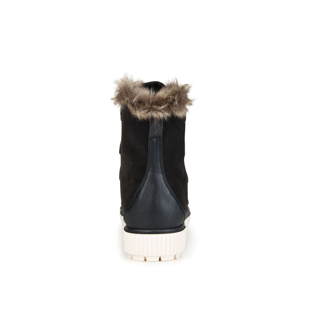 GLACIER LACE-UP SNOW BOOTS IN FAUX SUEDE