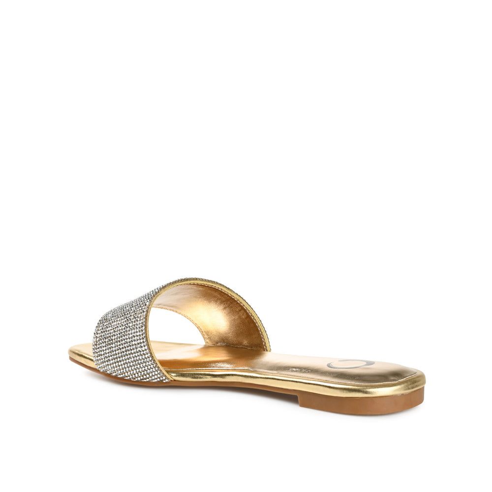 GRAYCE SLIDE SANDALS IN GLITTER MATERIAL